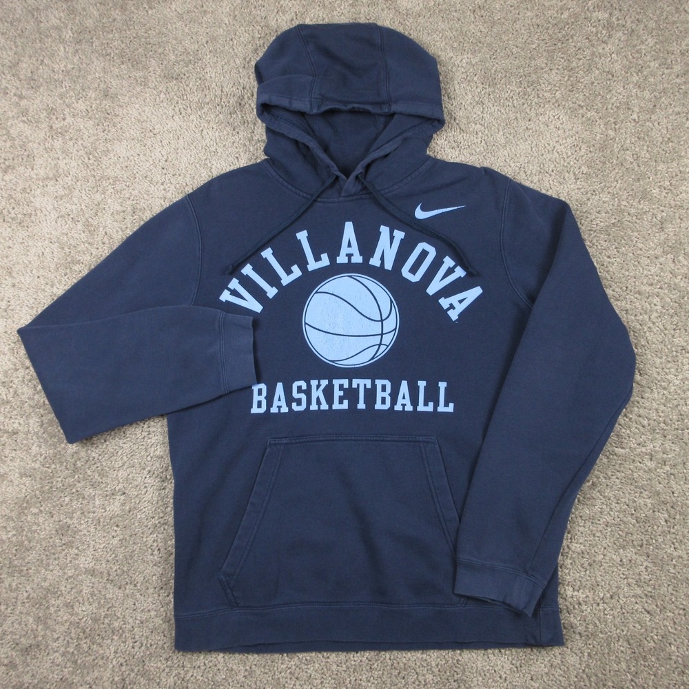 Villanova Wildcats Sweater Mens Medium Navy Hoodie Sweatshirt Basketball Nike